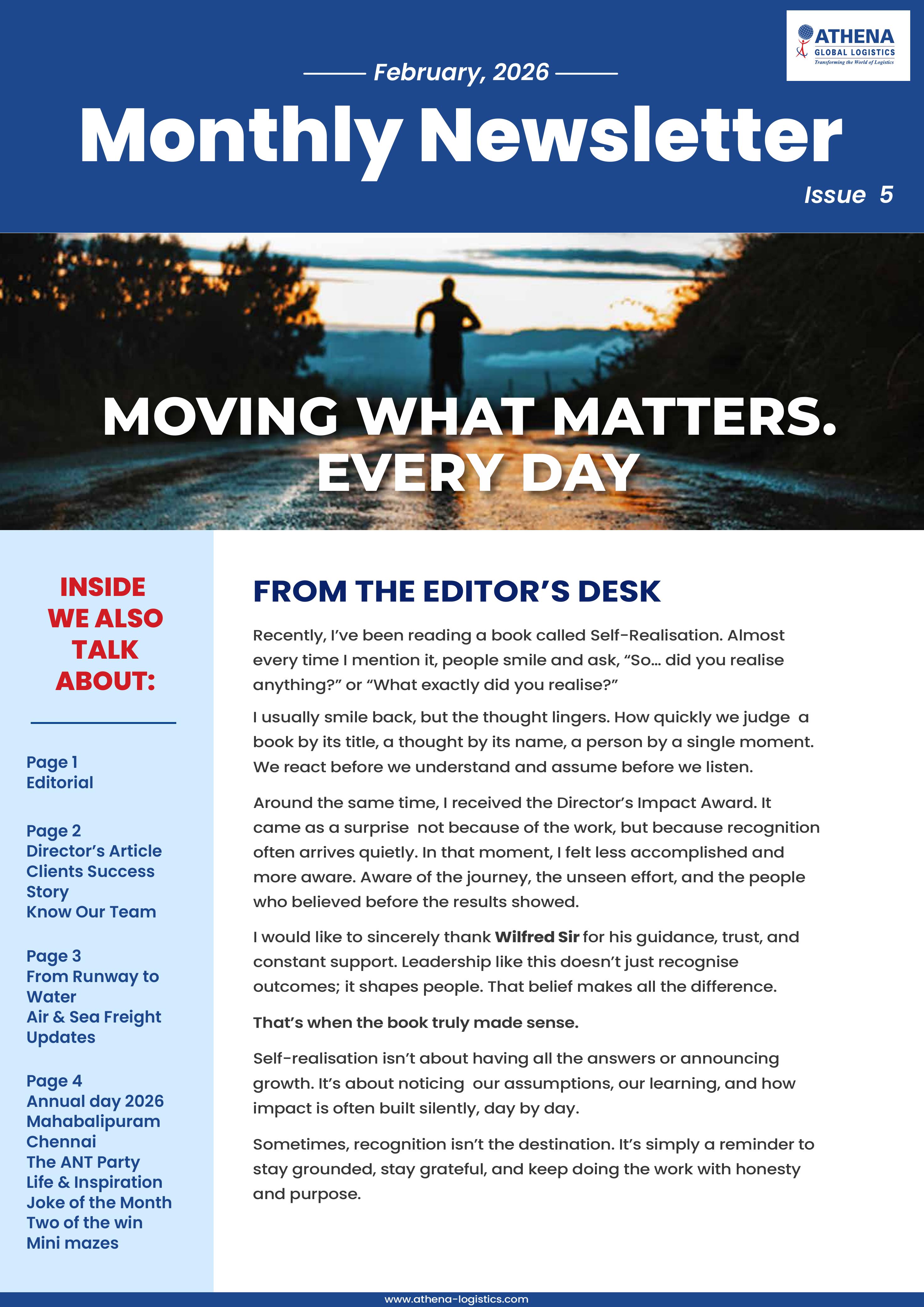 Athena Dispatch: February Issue 5 Page 1