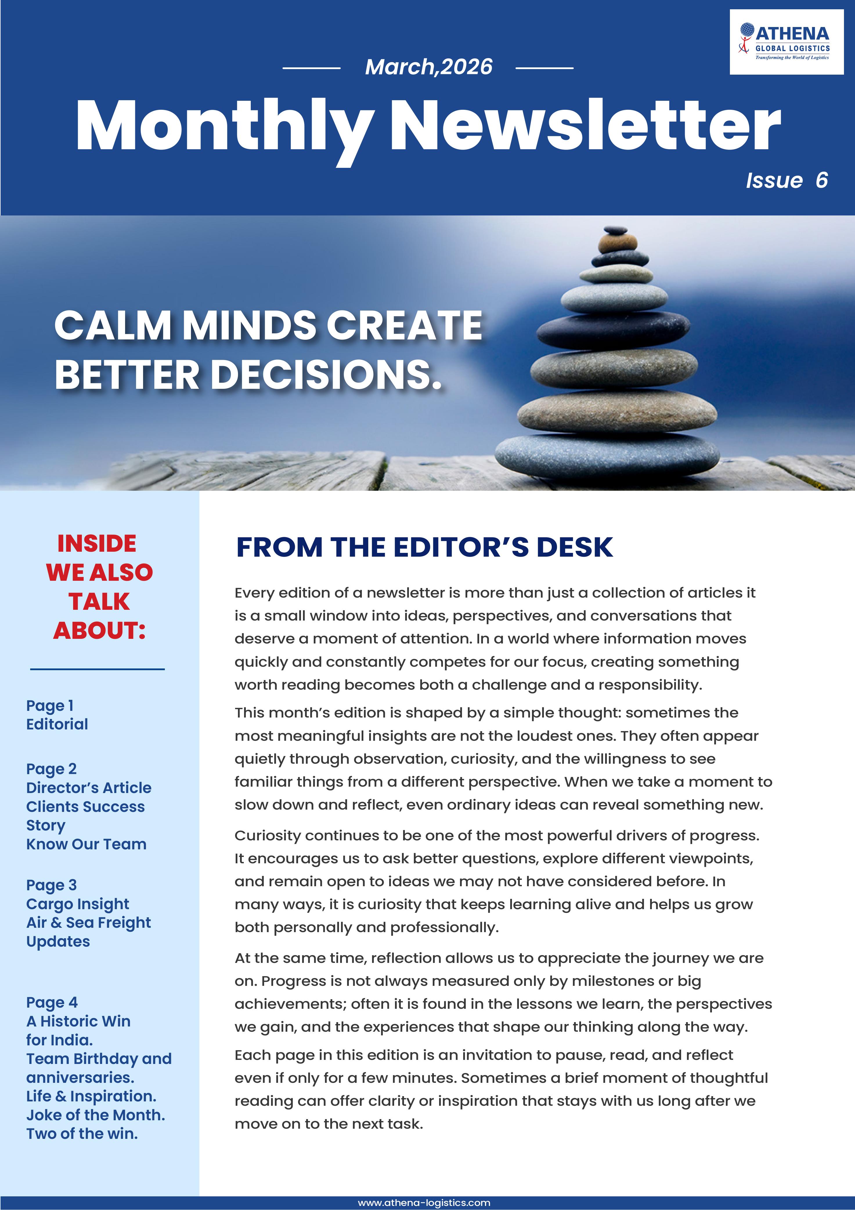 Athena Dispatch: March Issue 6 Page 1